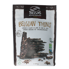 Belvas Thins dark 85% met kokosbloesemsuiker bio 120.00 Gram