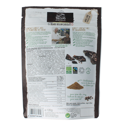 Belvas Thins dark 85% met kokosbloesemsuiker bio 120.00 Gram