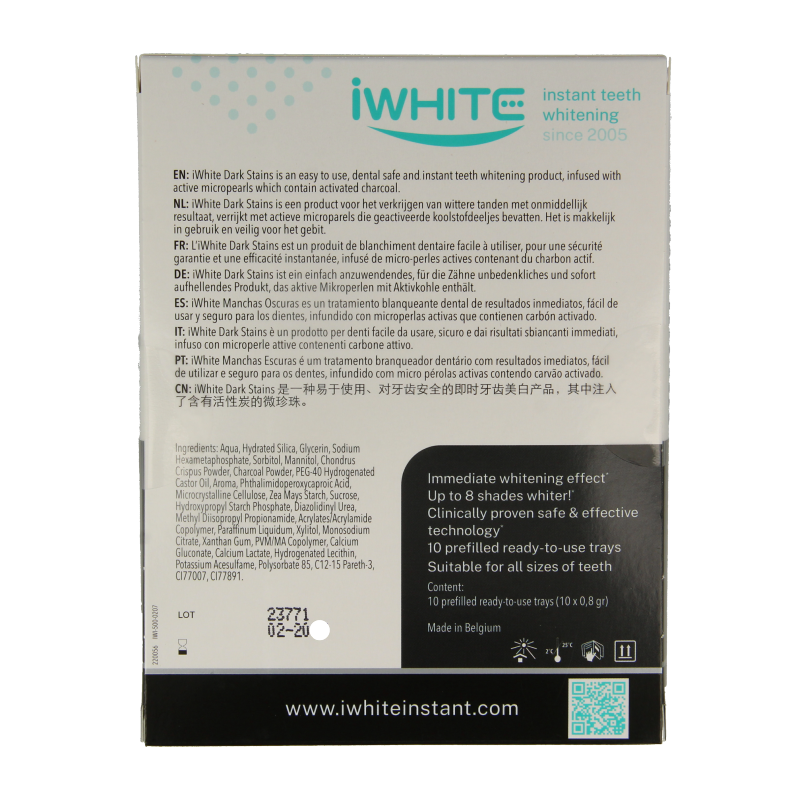 Iwhite Instant whitening kit dark stains 10 Stuks