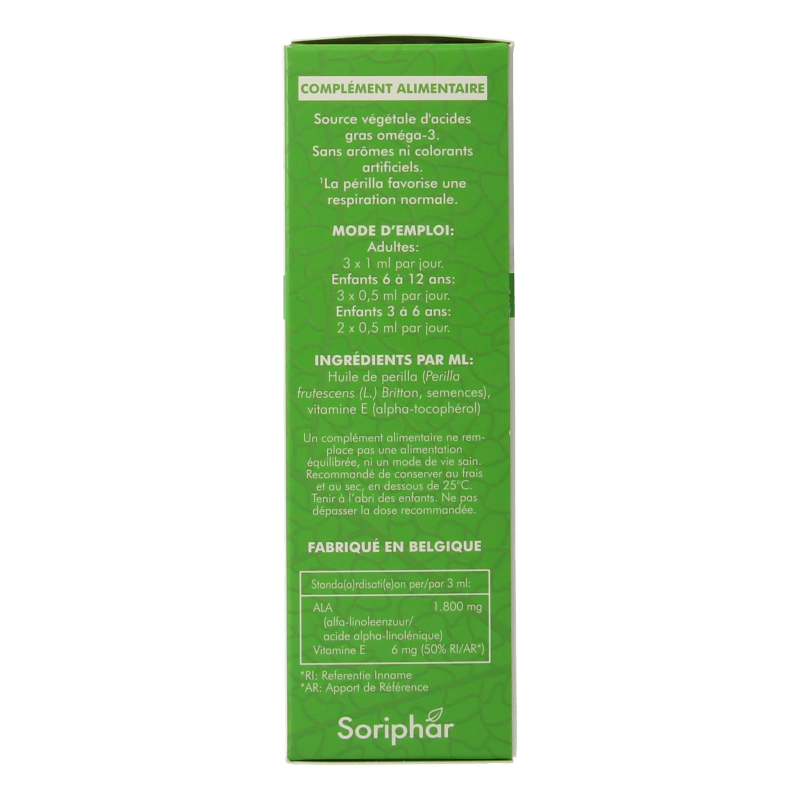 Soriphar Perilla olie omega 3 bio 50 Milliliter