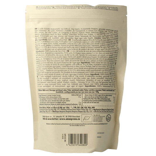 Amanprana Kokosvezel/meel bio 500 Gram