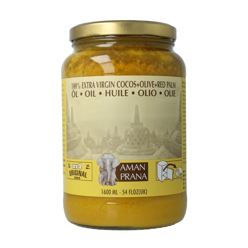 Amanprana Kokos-olijf-rode palm bio 1600 Milliliter