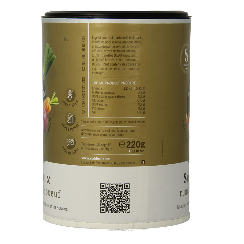 Sublimix Rundvleesbouillon glutenvrij  220 Gram