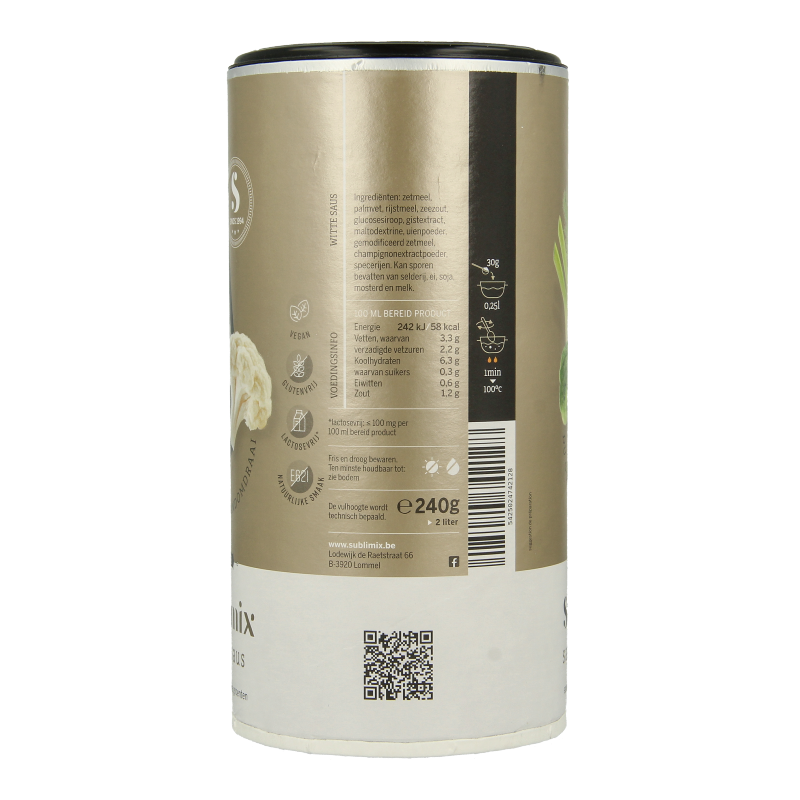 Sublimix Witte saus glutenvrij  240 Gram