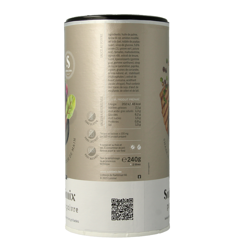 Sublimix Pepersaus glutenvrij 240 Gram
