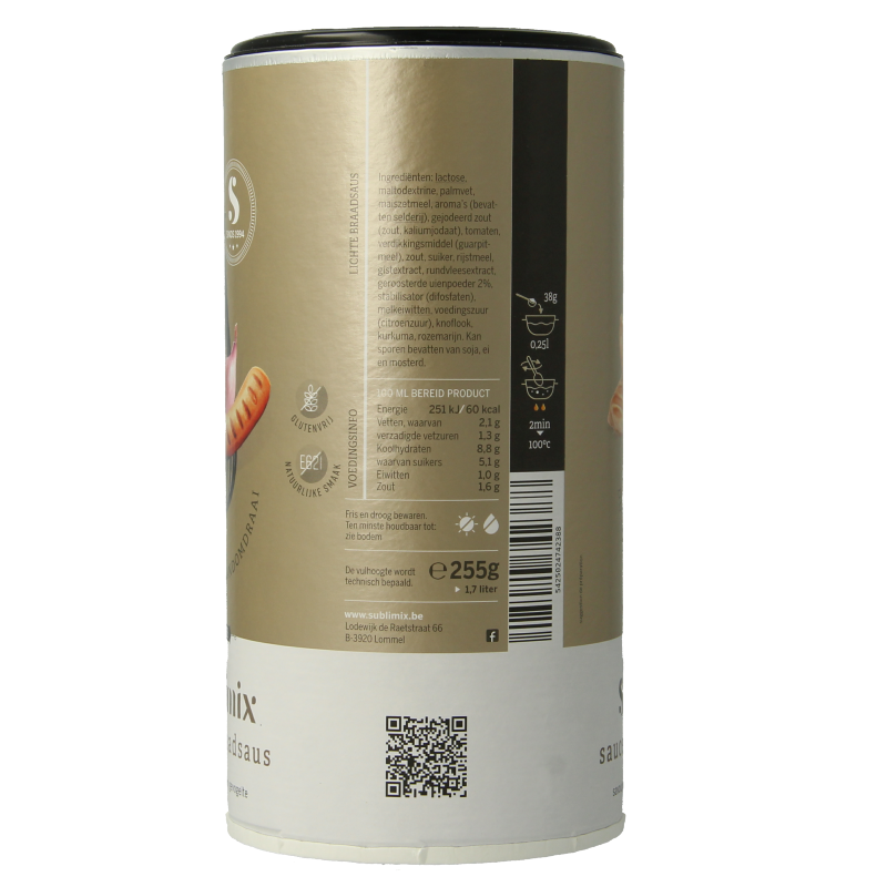 Sublimix Lichte braadsaus glutenvrij 255 Gram