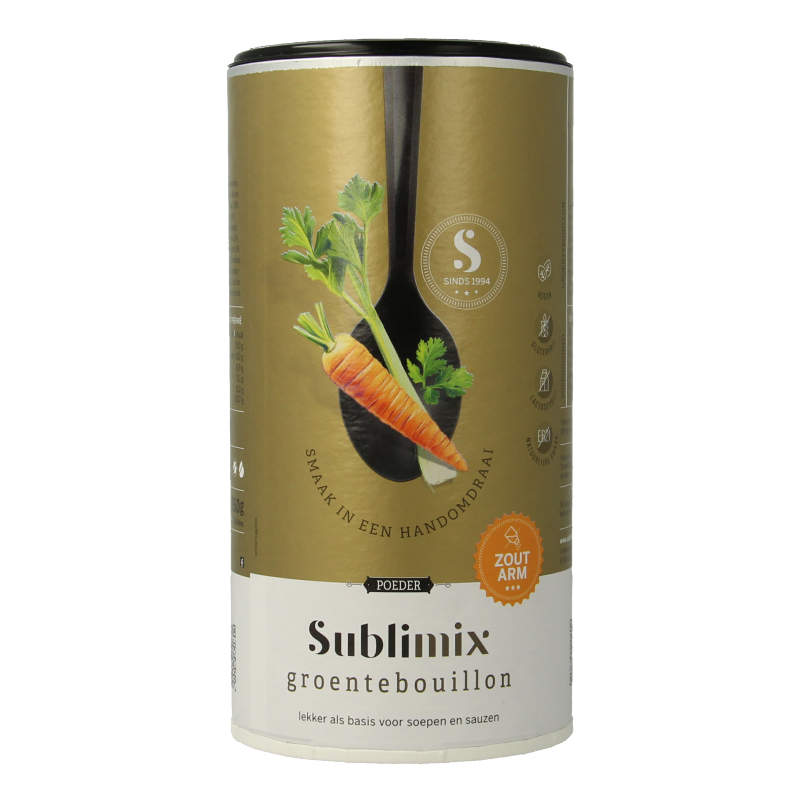 Sublimix Groentebouillon zoutarm glutenvrij 260 Gram
