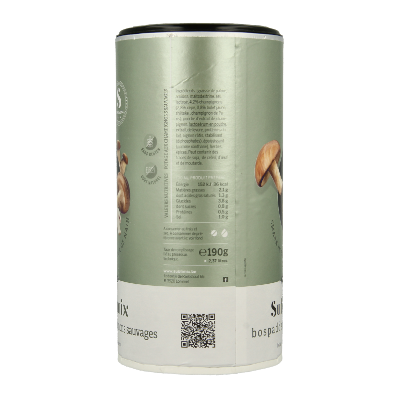 Sublimix Bospaddenstoelensoep glutenvrij 190 Gram