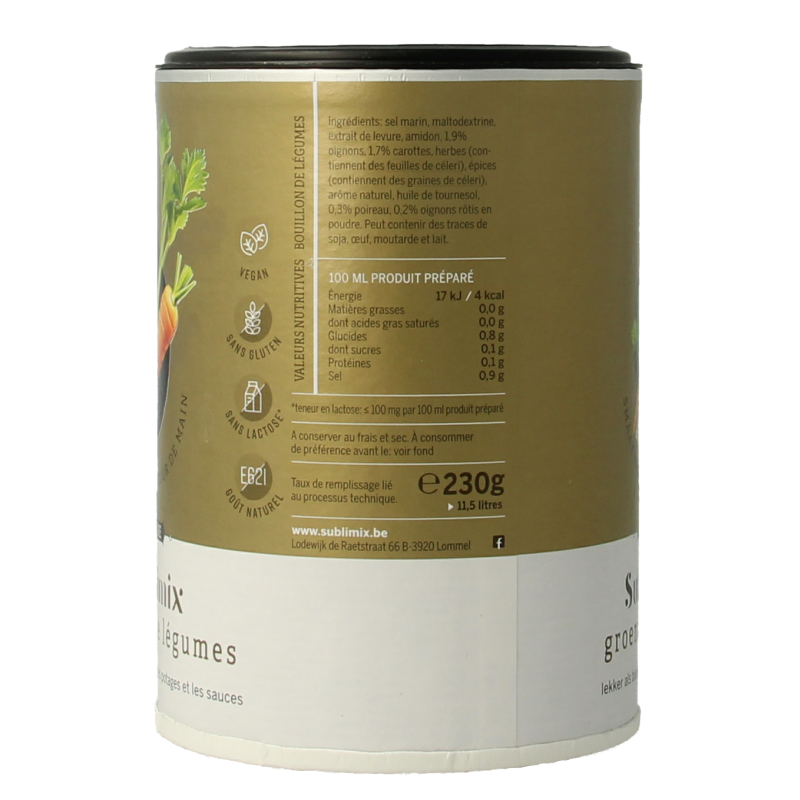Sublimix Groentebouillon glutenvrij 230 Gram