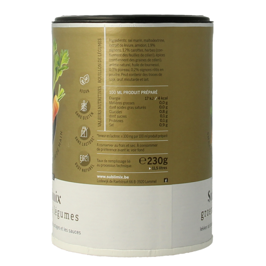 Sublimix Groentebouillon glutenvrij 230 Gram