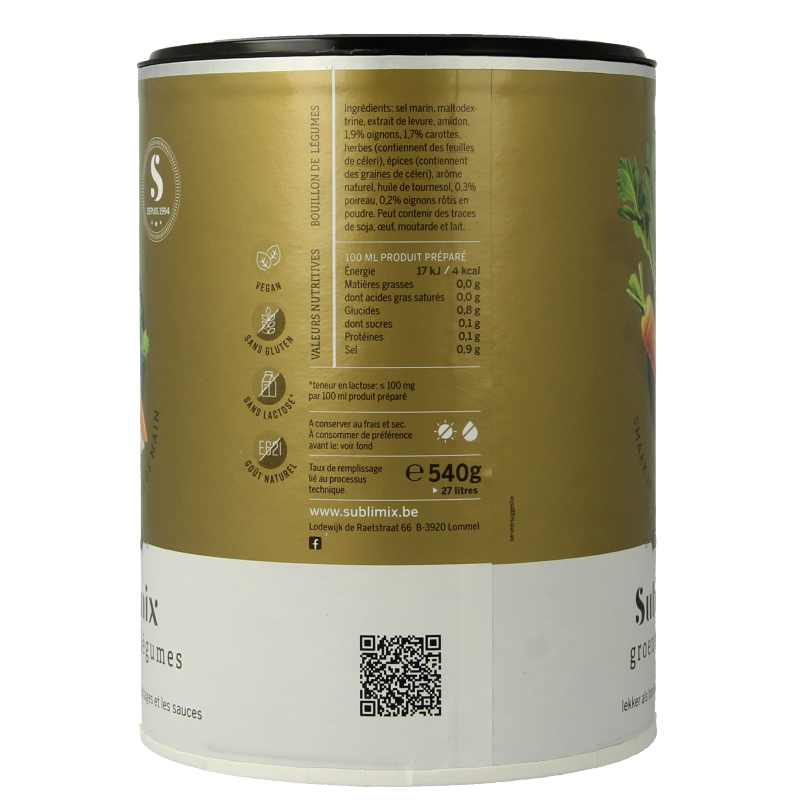 Sublimix Groentebouillon glutenvrij 540 Gram