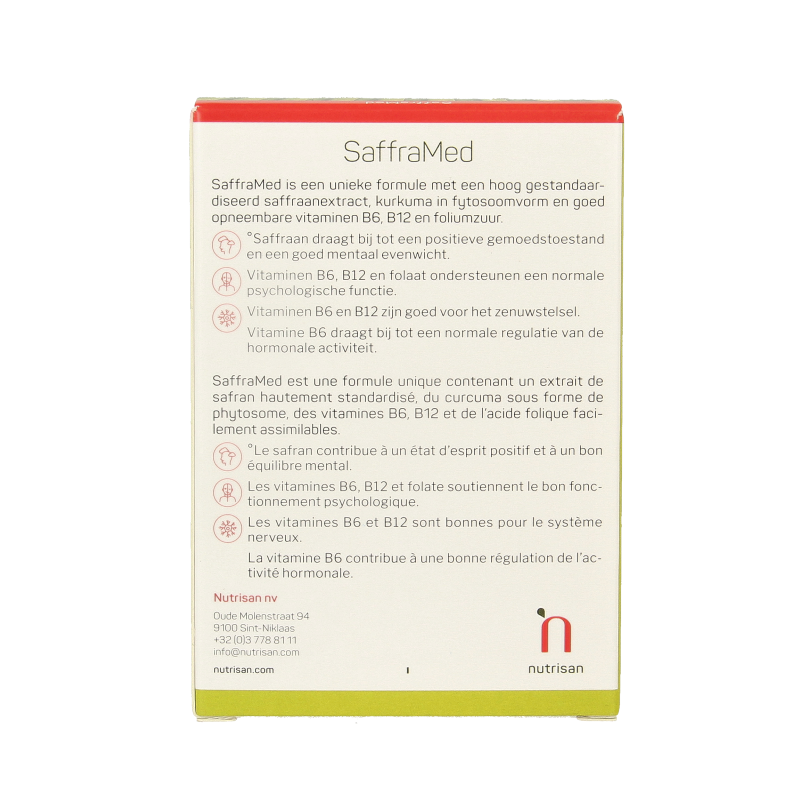 Nutrisan Safframed 60 Vegetarische capsules