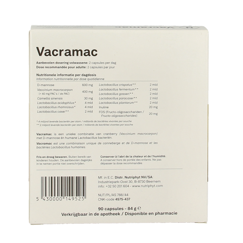 Nutriphyt Vacramac 90 Capsules