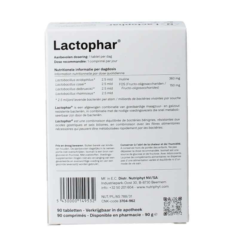 Nutriphyt Lactophar 90 Tabletten
