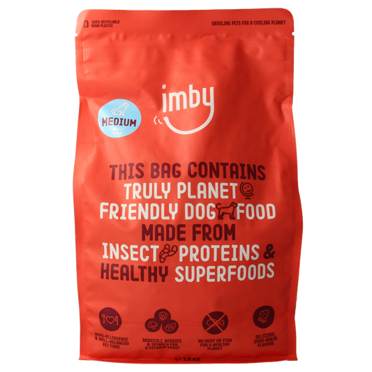 Imby Pet Food  Hondenbrokken insecteneiwitten middelgroot 10-35kg 1500 Gram