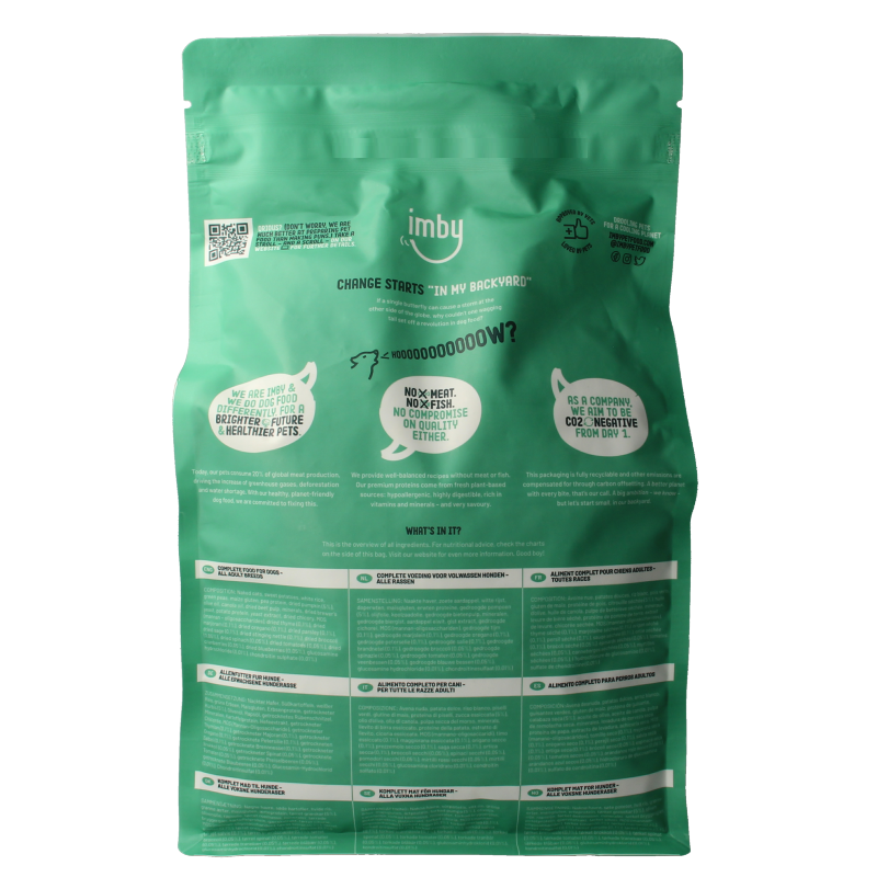 Imby Pet Food  Hondenbrokken adult vegan 1500 Gram