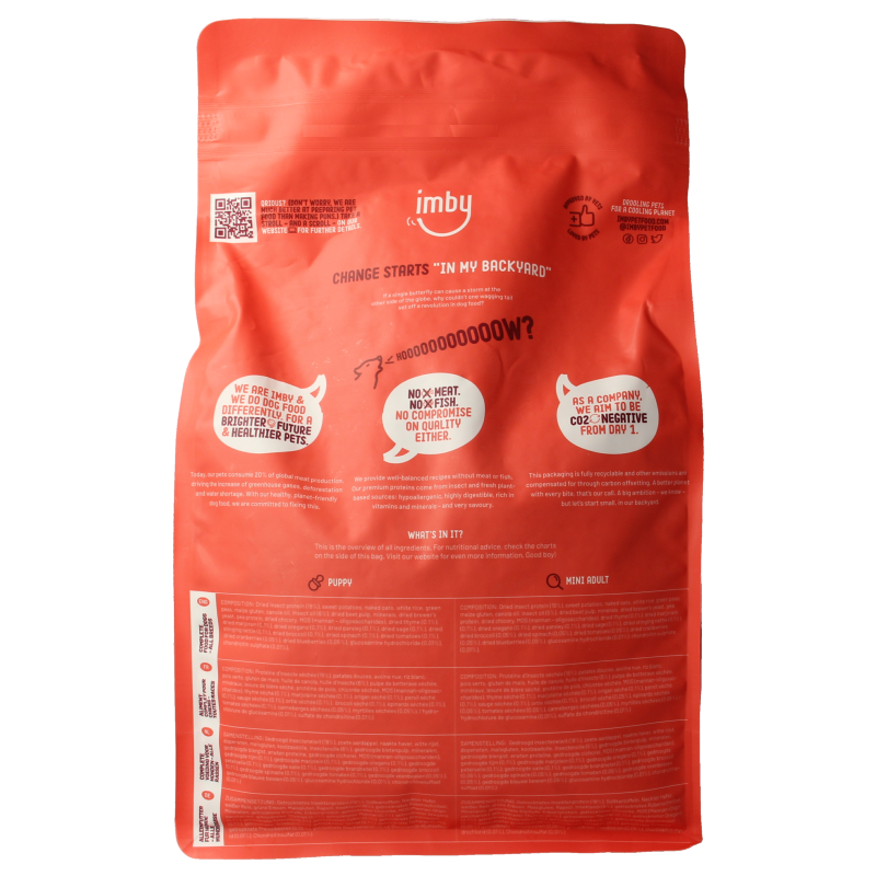 Imby Pet Food  Hondenbrokken insecteneiwit extra klein 1-10kg 1500 Gram