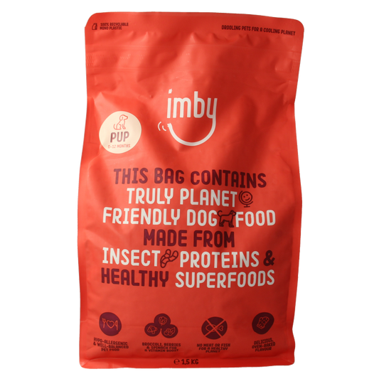 Imby Pet Food  Hondenbrokken insecteneiwit puppy 1-12mnd 1500 Gram