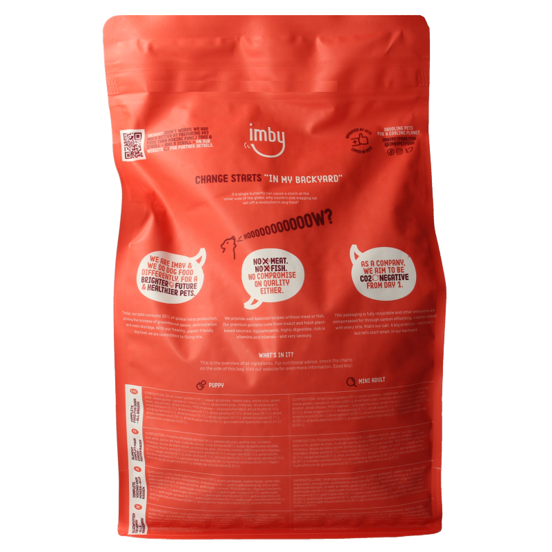 Imby Pet Food  Hondenbrokken insecteneiwit puppy 1-12mnd 1500 Gram