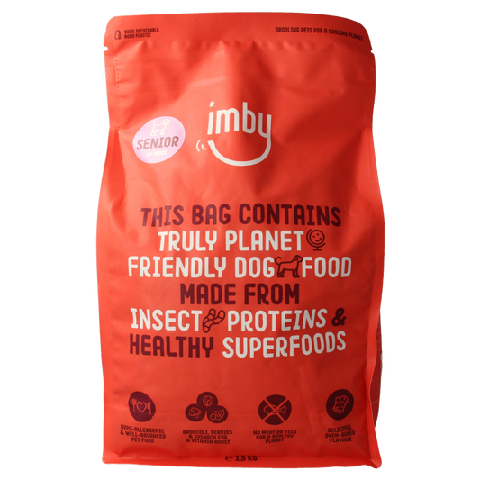 Imby Pet Food  Hondenbrokken insecteneiwitten hond senior 8+ 1500 Gram