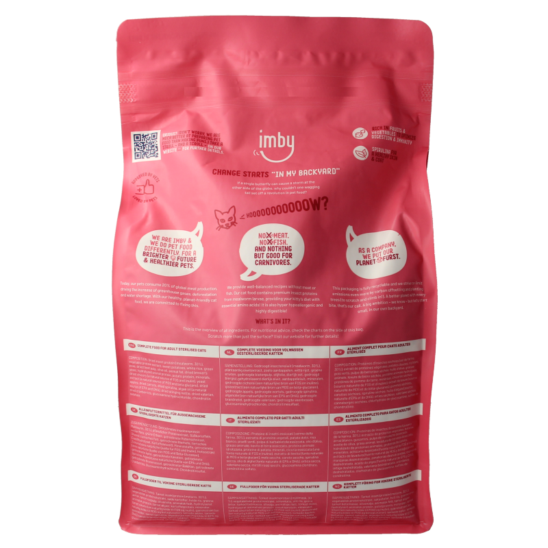 Imby Pet Food  Kattenbrokken insecteneiwitten 1500 Gram