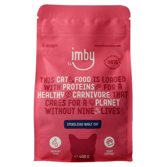 Imby Pet Food  Kattenbrokken insecteneiwitten 400 Gram