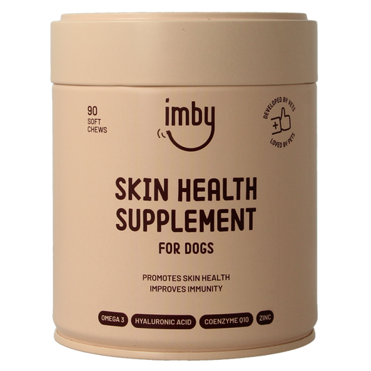 Imby Pet Food  Huid & vacht supplement hond 90 Kauwtabletten