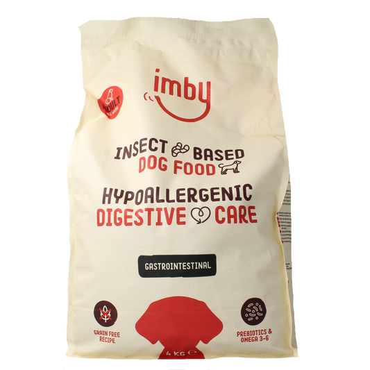 Imby Pet Food  Hondenbrokken insecteiwitten gastrointestina 4 Kilogram