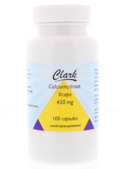 Clark Calcium citraat 450mg 100 Vegetarische capsules