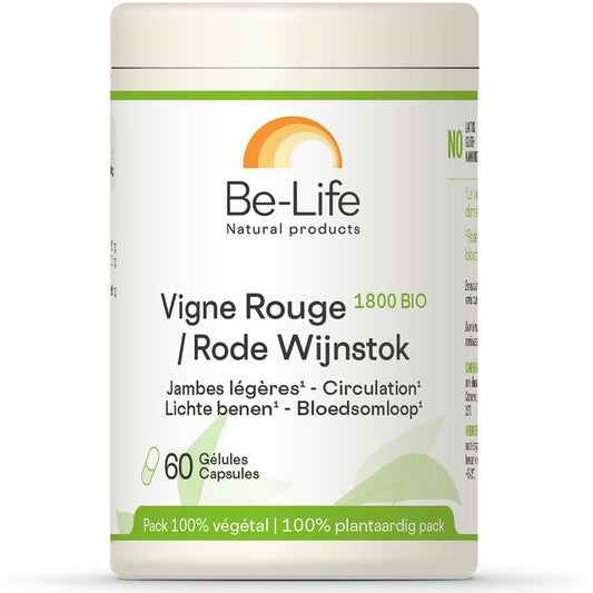 Be-Life Rode wijnstok 1800 bio 60 Softgels