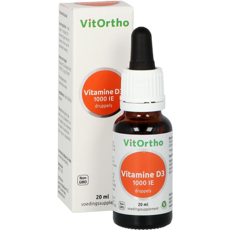 VitOrtho Vitamine D3 1000IE druppels 20 Milliliter