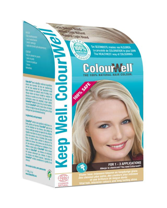 Colourwell 100% Natuurlijke haarkleur licht natuur blond 100 Gram