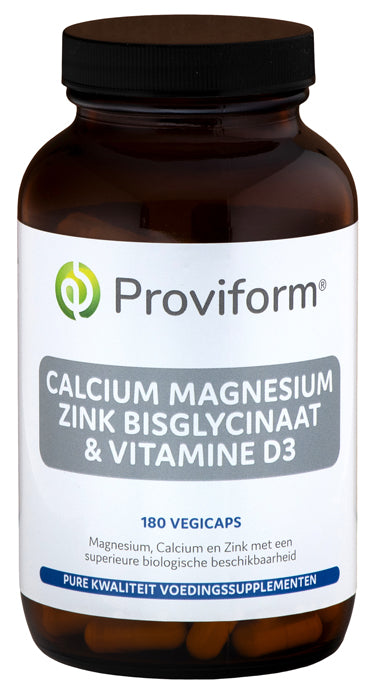Proviform Calcium magnesium zink bisglycinaat & D3 180 Vegetarische capsules