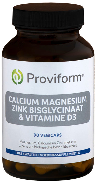 Proviform Calcium magnesium zink bisglycinaat & D3 90 Vegetarische capsules