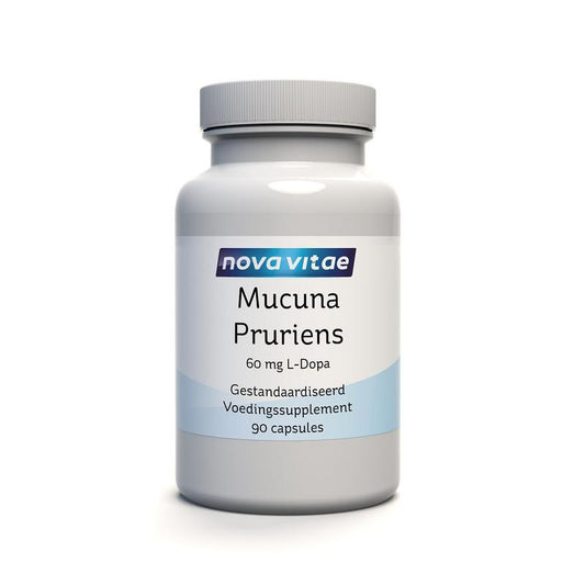 Nova Vitae Mucuna pruriens L-dopa 60mg 90 Vegetarische capsules