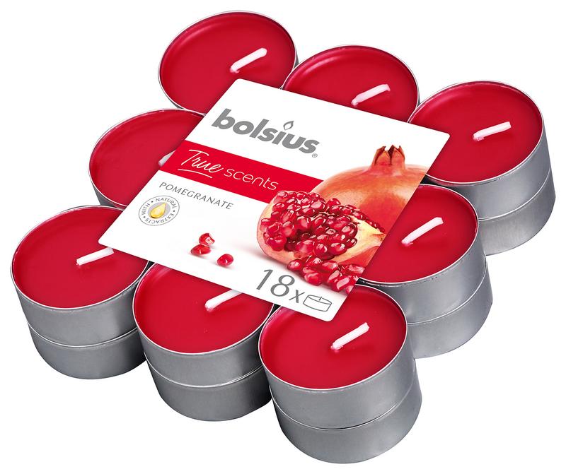 Bolsius True Scents theelichten pomegranate 18 Stuks
