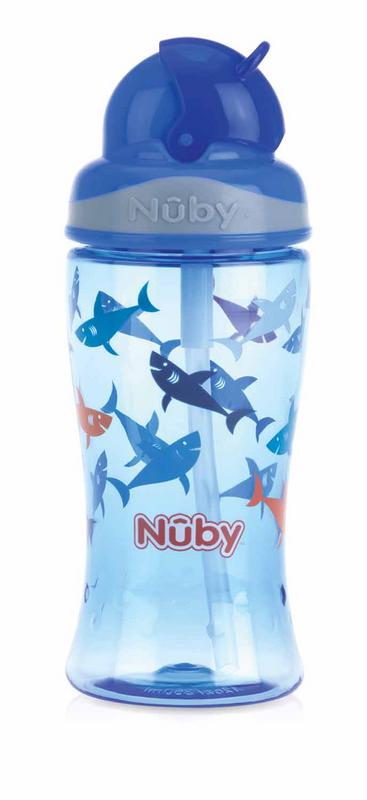 Nuby Flip it beker 360ml blauw 4+ jaar 1 Stuks