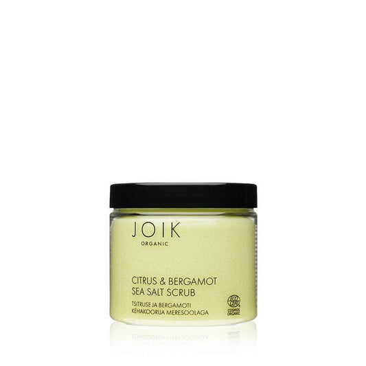 Joik Organics Citrus & bergamot sea salt scrub organic vegan 240 Gram