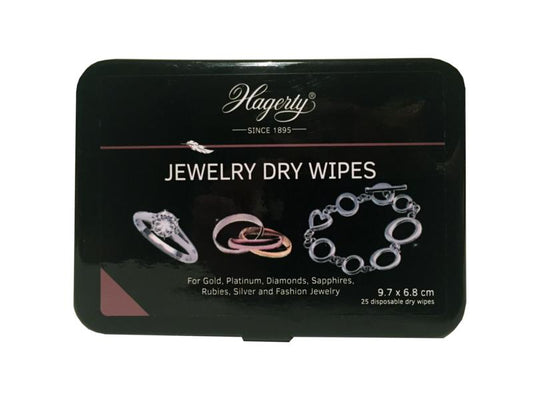 Hagerty Jewelry dry wipes 25 Stuks