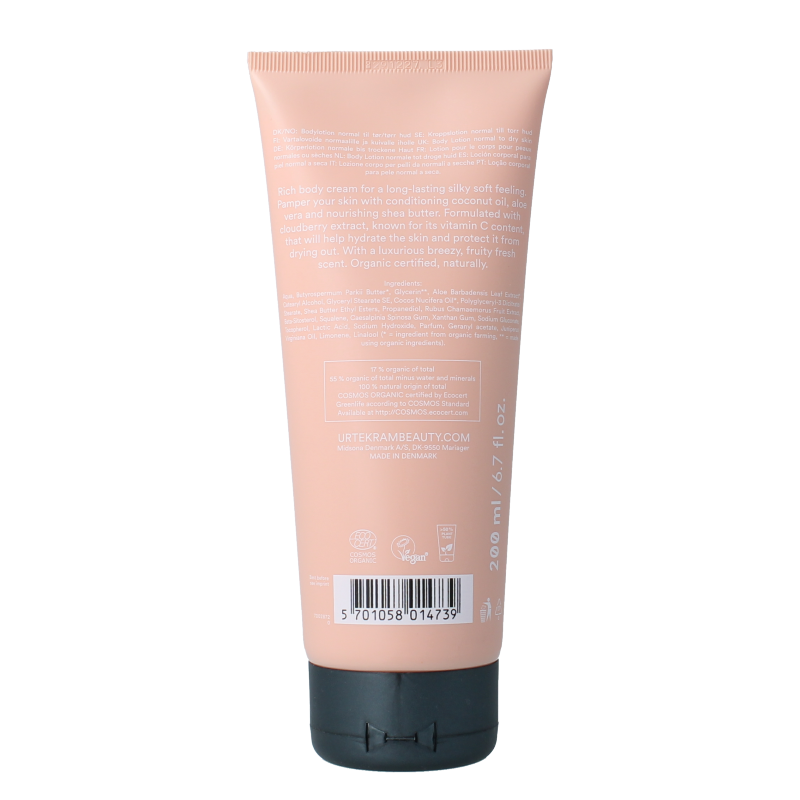 Urtekram Nordic berry voedende body creme 200 Milliliter