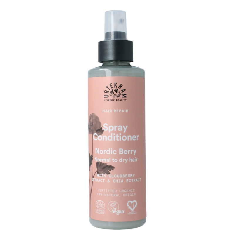 Urtekram Nordic berry spray conditioner normaal/droog haar 250 Milliliter
