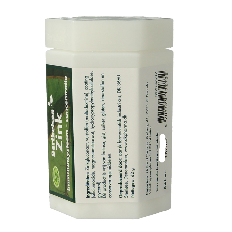 Berthelsen Zink gluconaat 20mg 120 Tabletten