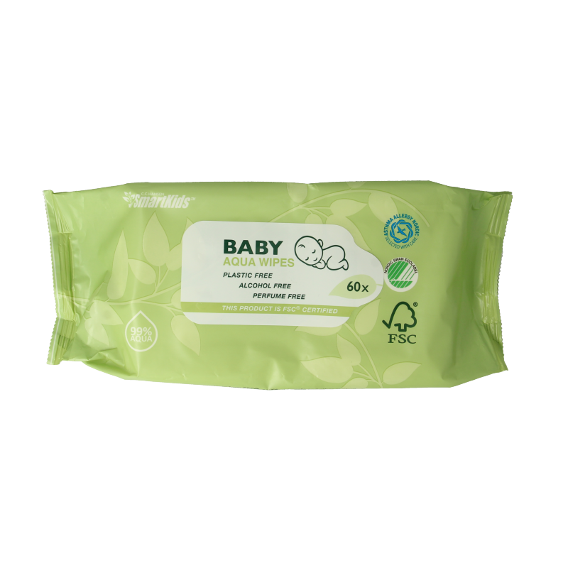 Smartkids Smartkids baby aqua wipes 60 Stuks