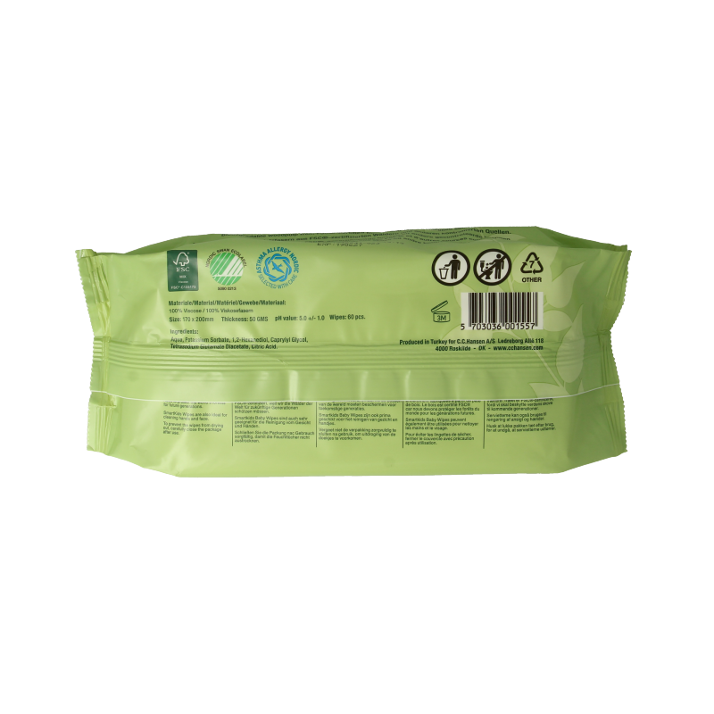 Smartkids Smartkids baby aqua wipes 60 Stuks