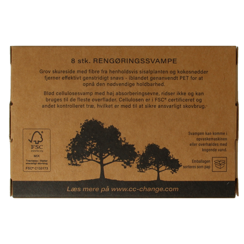 CC Hansen Kleine schuursponsjes plantenvezels uit kokosnoot 8 Stuks