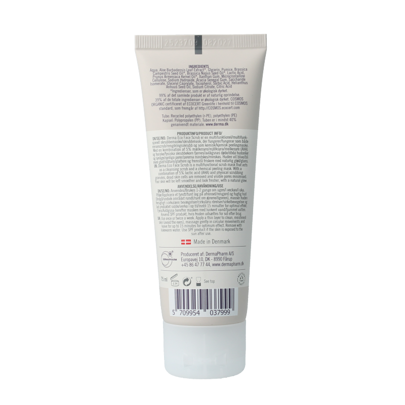 Derma Eco gezichtsscrub 75 Milliliter