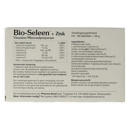 Pharma Nord Bio seleen & zink 90.00 Tabletten