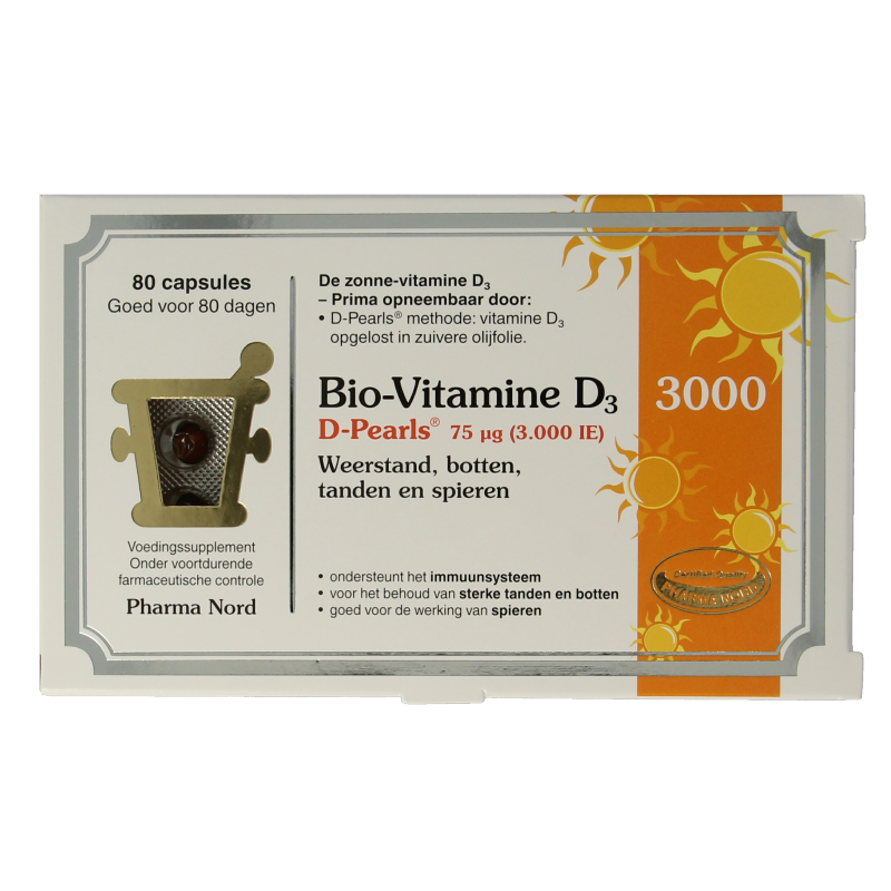 Pharma Nord Bio-Vitamine D3 3000IE D pearls 80 Capsules