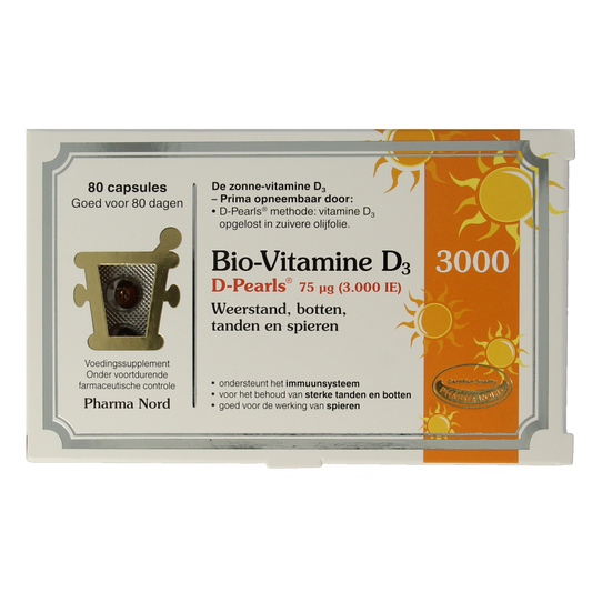 Pharma Nord Bio vitamine D3 75mcg 3000IE 80.00 Capsules