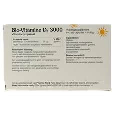 Pharma Nord Bio vitamine D3 75mcg 3000IE 80.00 Capsules